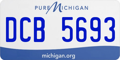 MI license plate DCB5693
