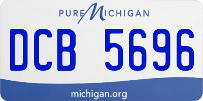 MI license plate DCB5696
