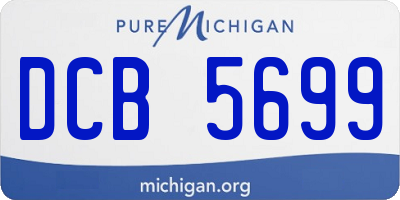 MI license plate DCB5699
