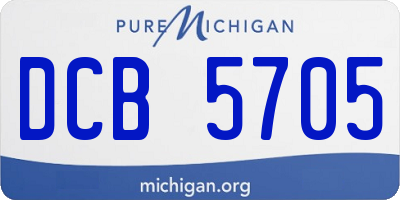 MI license plate DCB5705