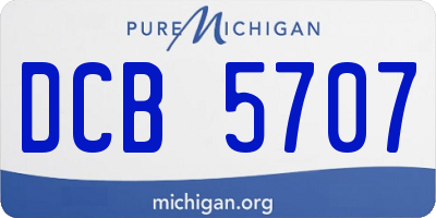 MI license plate DCB5707