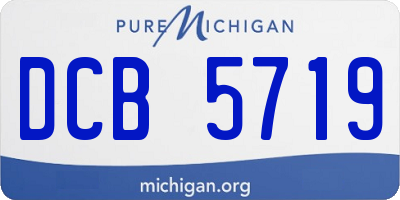 MI license plate DCB5719