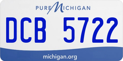 MI license plate DCB5722
