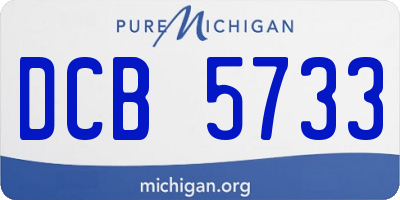 MI license plate DCB5733