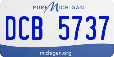 MI license plate DCB5737