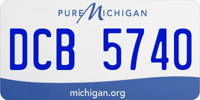 MI license plate DCB5740