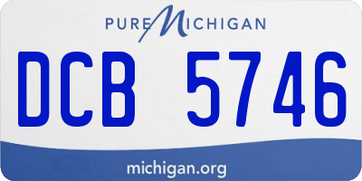 MI license plate DCB5746