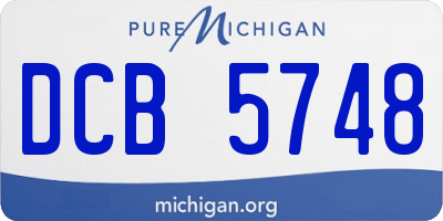 MI license plate DCB5748