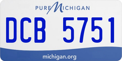 MI license plate DCB5751