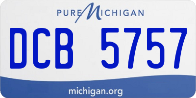 MI license plate DCB5757