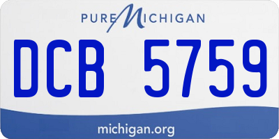 MI license plate DCB5759