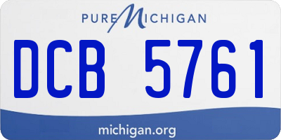 MI license plate DCB5761
