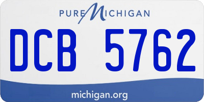 MI license plate DCB5762