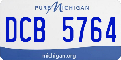 MI license plate DCB5764