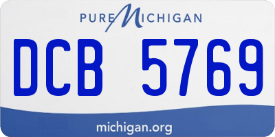 MI license plate DCB5769