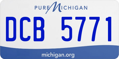 MI license plate DCB5771