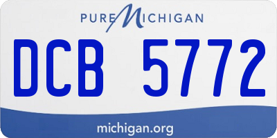 MI license plate DCB5772