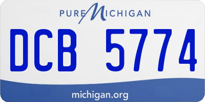 MI license plate DCB5774