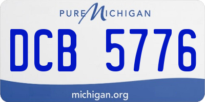 MI license plate DCB5776