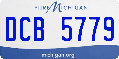 MI license plate DCB5779
