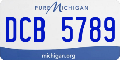 MI license plate DCB5789