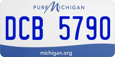MI license plate DCB5790