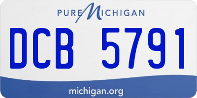 MI license plate DCB5791