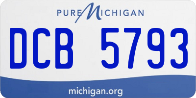 MI license plate DCB5793