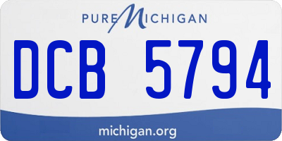 MI license plate DCB5794