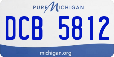 MI license plate DCB5812