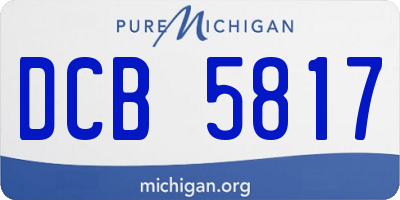 MI license plate DCB5817