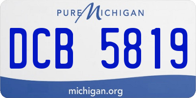 MI license plate DCB5819