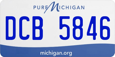 MI license plate DCB5846