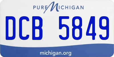 MI license plate DCB5849