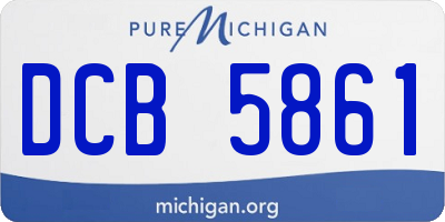 MI license plate DCB5861