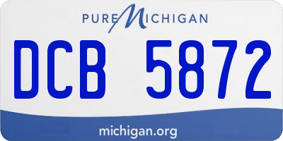 MI license plate DCB5872