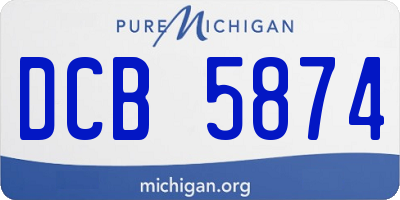 MI license plate DCB5874