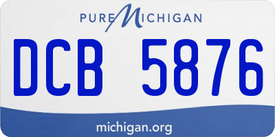 MI license plate DCB5876