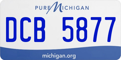 MI license plate DCB5877