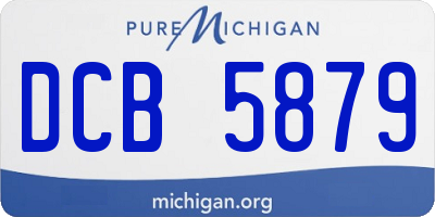 MI license plate DCB5879