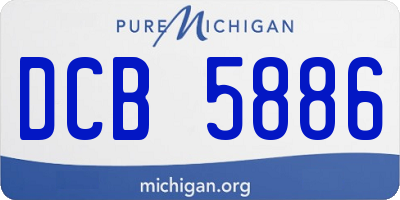 MI license plate DCB5886