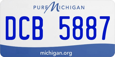 MI license plate DCB5887
