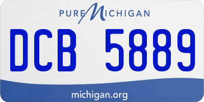 MI license plate DCB5889