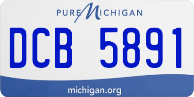 MI license plate DCB5891