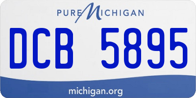MI license plate DCB5895