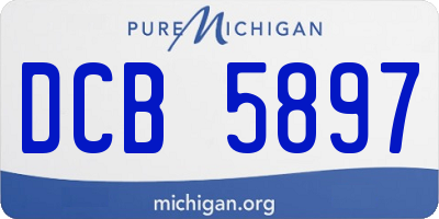 MI license plate DCB5897