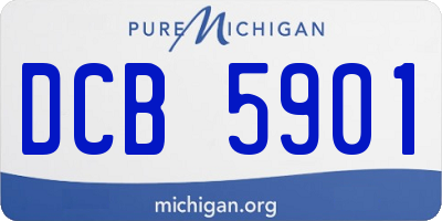 MI license plate DCB5901
