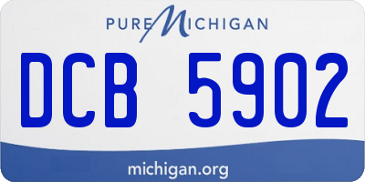 MI license plate DCB5902
