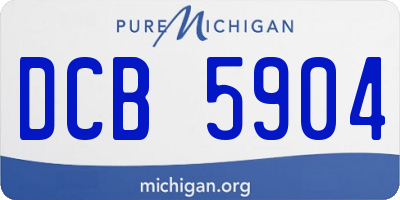 MI license plate DCB5904