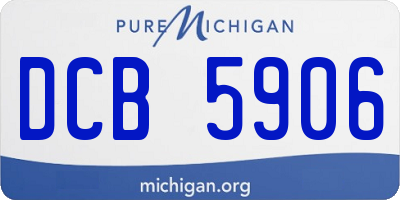 MI license plate DCB5906
